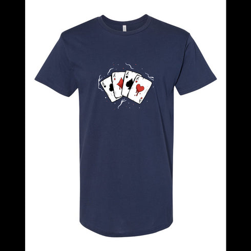 BELLA CANVAS MEN'S LONG BODY URBAN TEE 3006 Cartoon Playing Cards A Decal